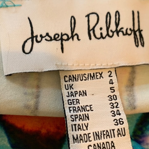 Joseph Ribkoff Abstract Print Wrap Dress - Picture 2 of 4